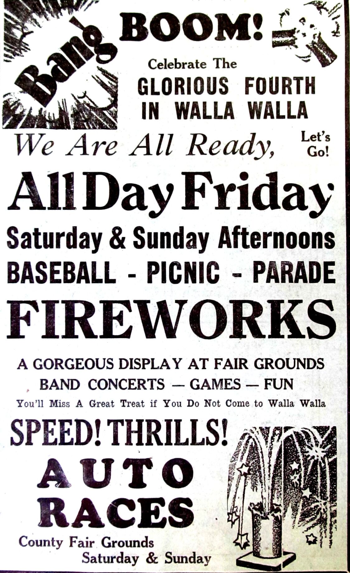 Fourth of July program, May 1930